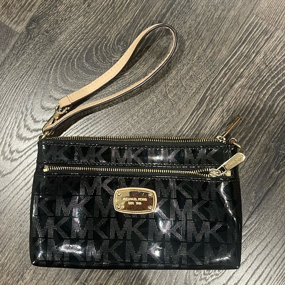 Michael Kors MK logo wristlet